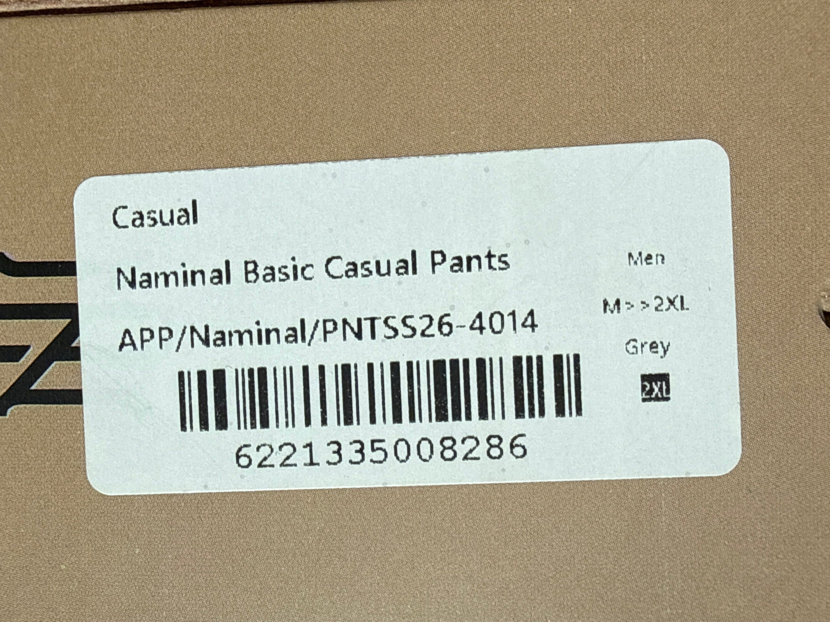 Naminal Basic Casual Pants (Wide Leg) - Grey