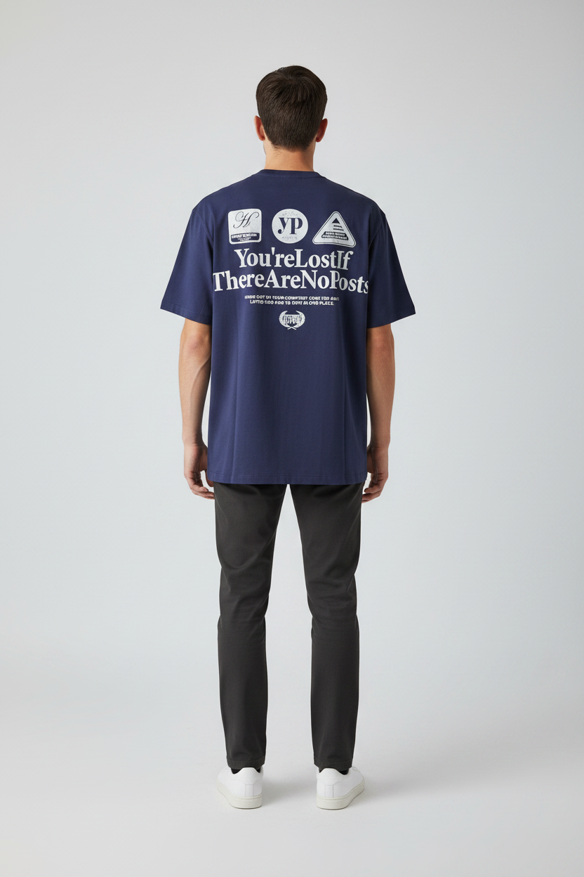 Naminal Graphic Casual T-Shirt (Regular) - Navy