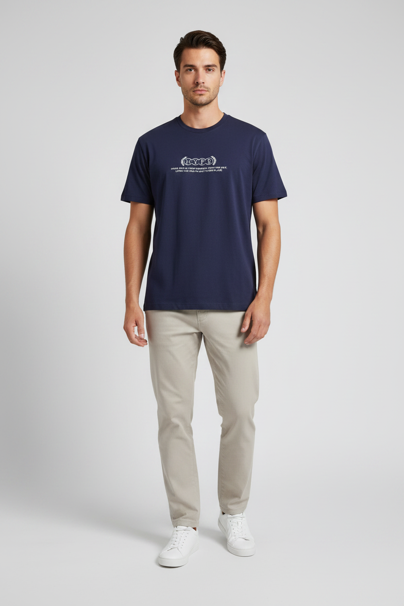 Naminal Graphic Casual T-Shirt (Regular) - Navy