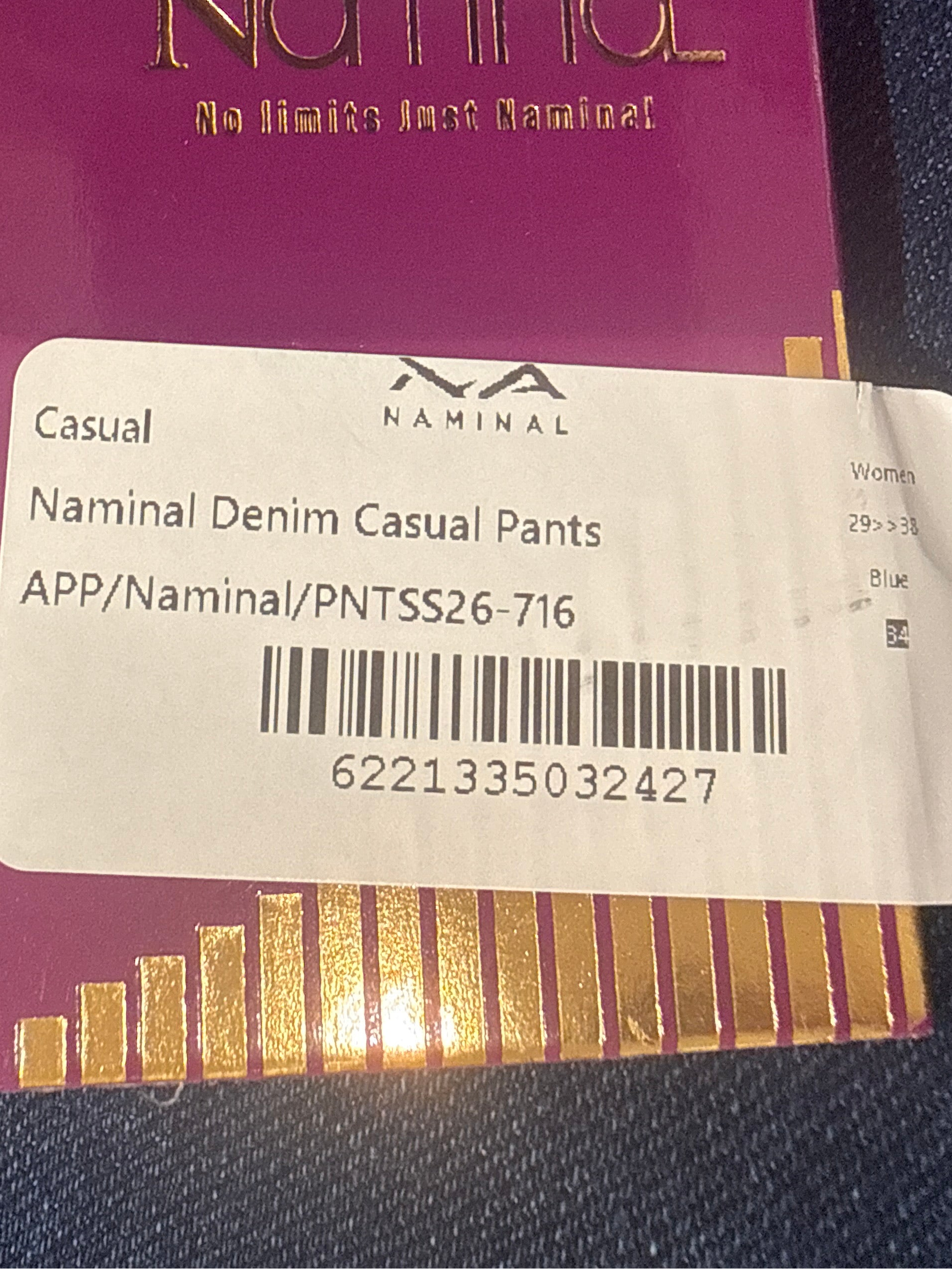 Naminal Denim Casual Pants (Wide Leg) - Blue