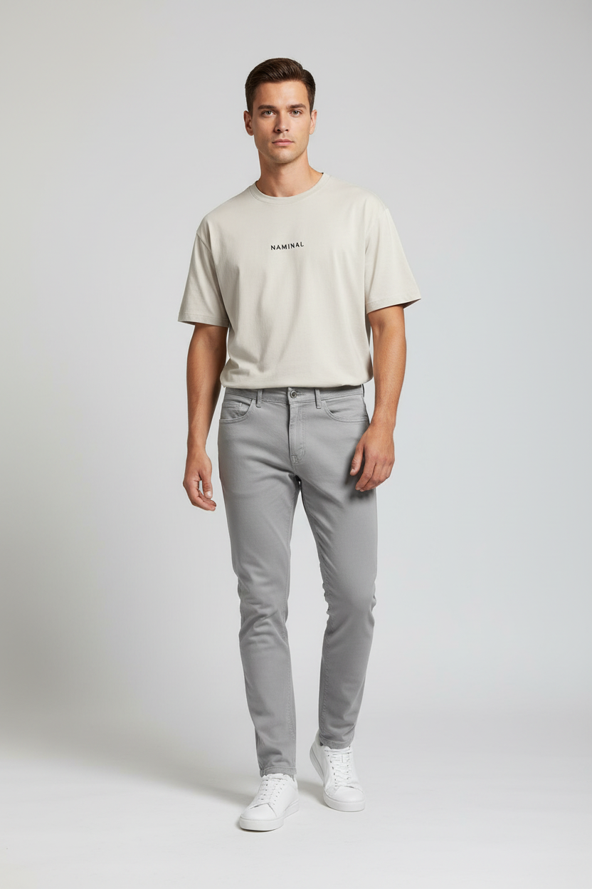 Naminal Basic Casual Pants (Regular) - Sliver