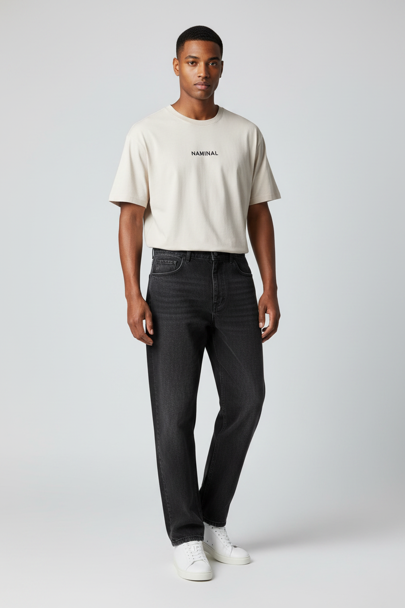 Naminal Jeans Casual Pants (Wide Leg) - D.Grey