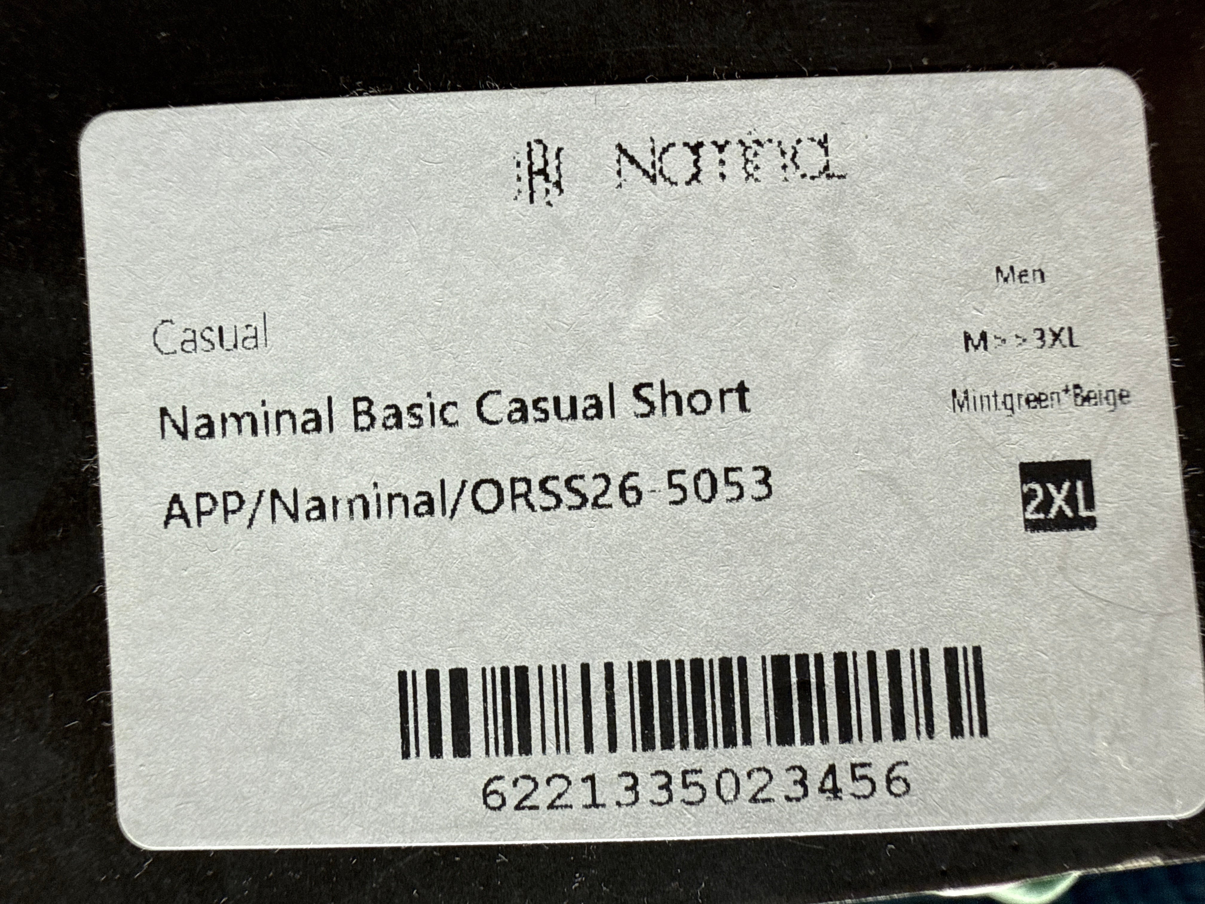 Naminal Basic Casual Short (Regular) - Mintgreen*Beige