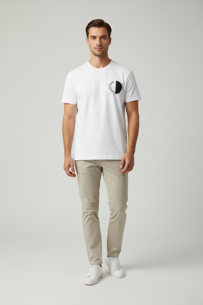 Naminal Graphic Casual T-Shirt (Oversize) - White
