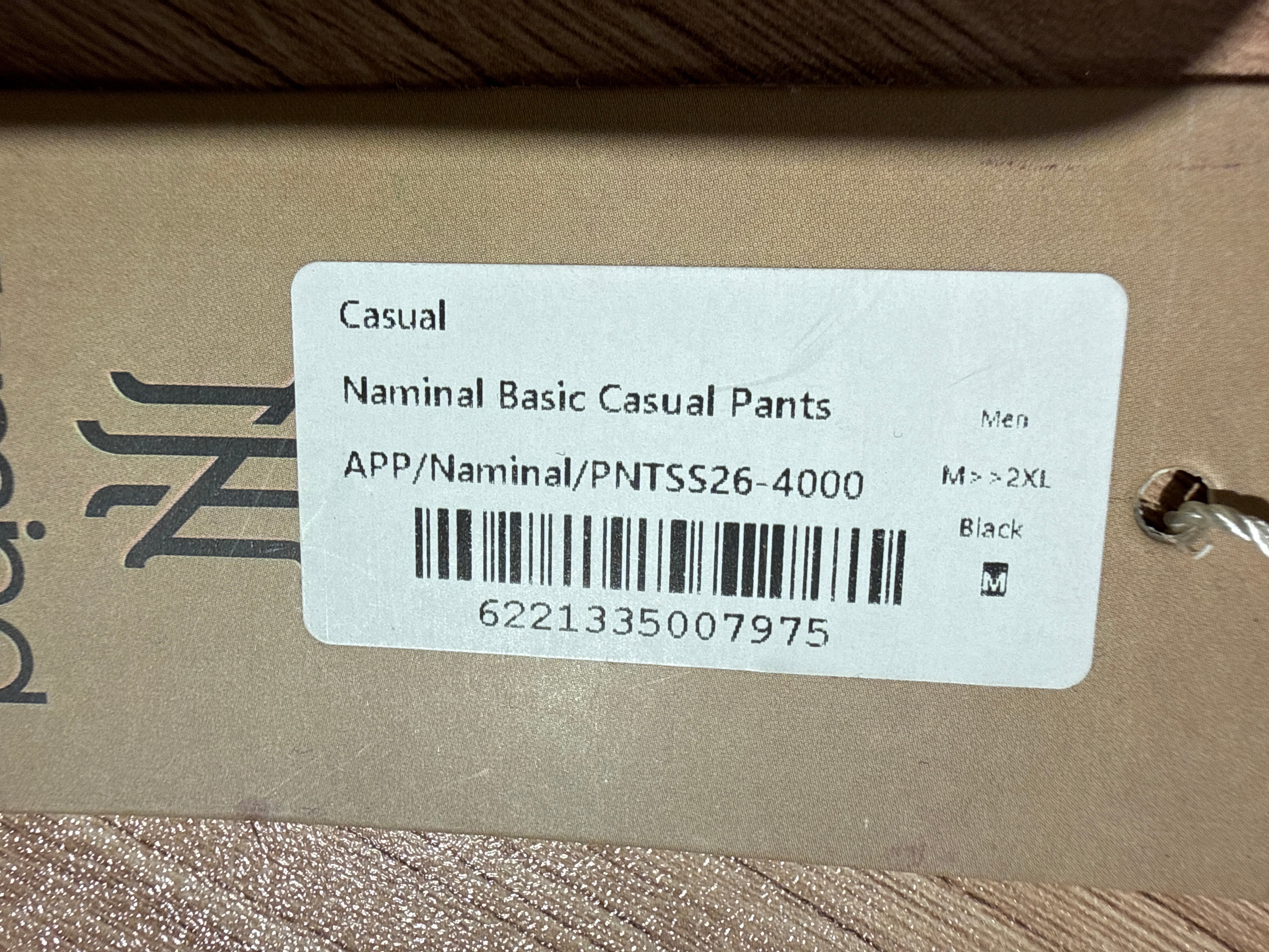 Naminal Basic Casual Pants (Straight) - Black