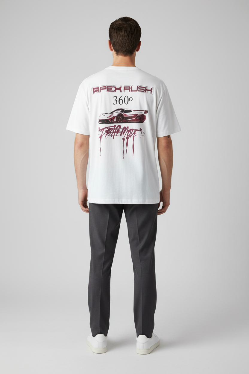 Naminal Print Casual T-Shirt (Regular) - White