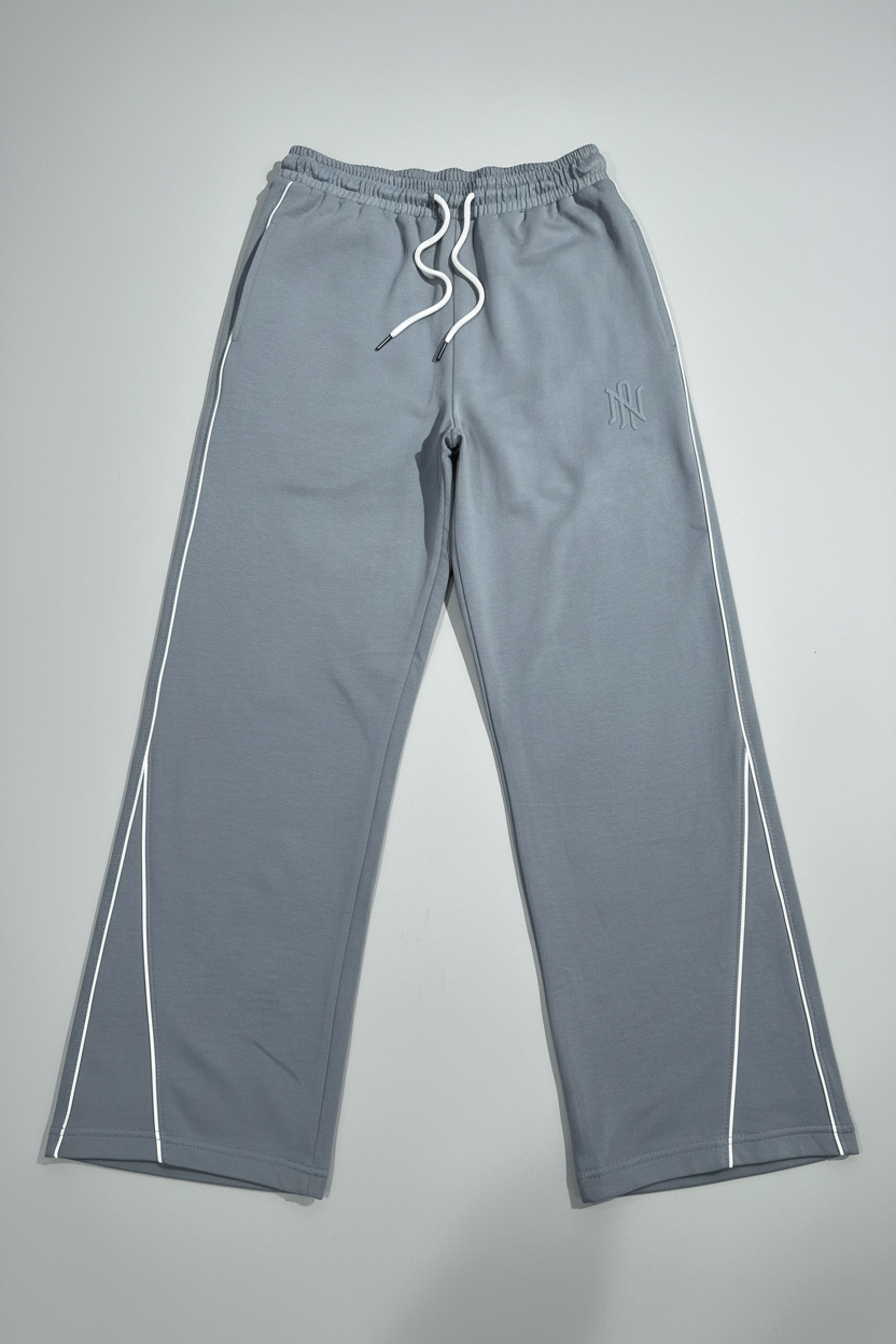 Naminal Basic Casual Pants (Wide Leg) - Grey