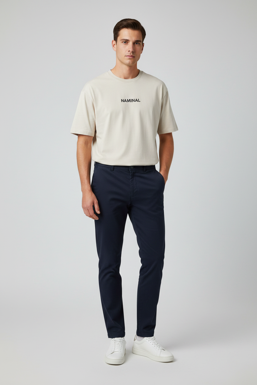 Naminal Basic Casual Pants (Regular) - Navy
