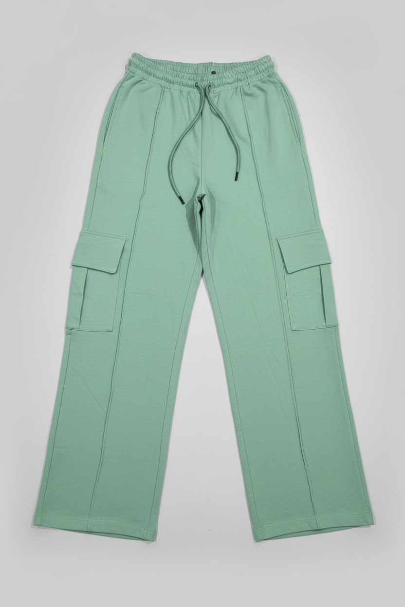 Naminal Basic Casual Pants (Wide Leg) - Mint