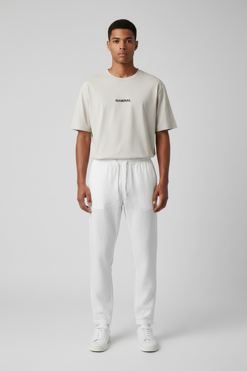 Naminal Basic Casual Pants (Regular) - White