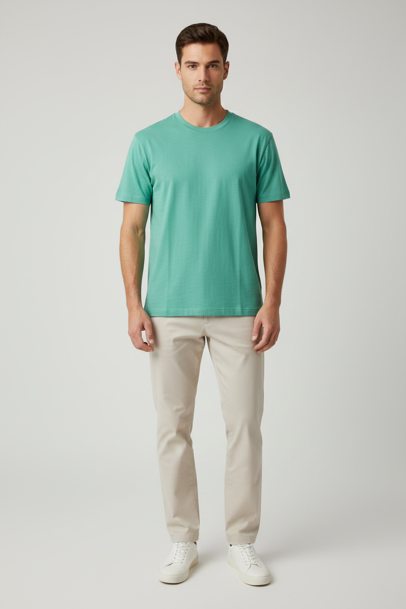 Naminal Basic R.Neck T-Shirt (Oversize) - Turquoise