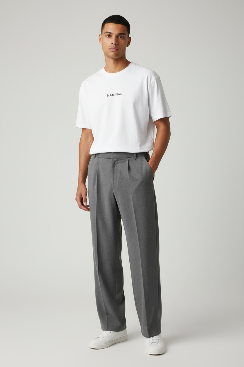 Naminal Basic Classic Pants (Wide Leg) - D.Grey