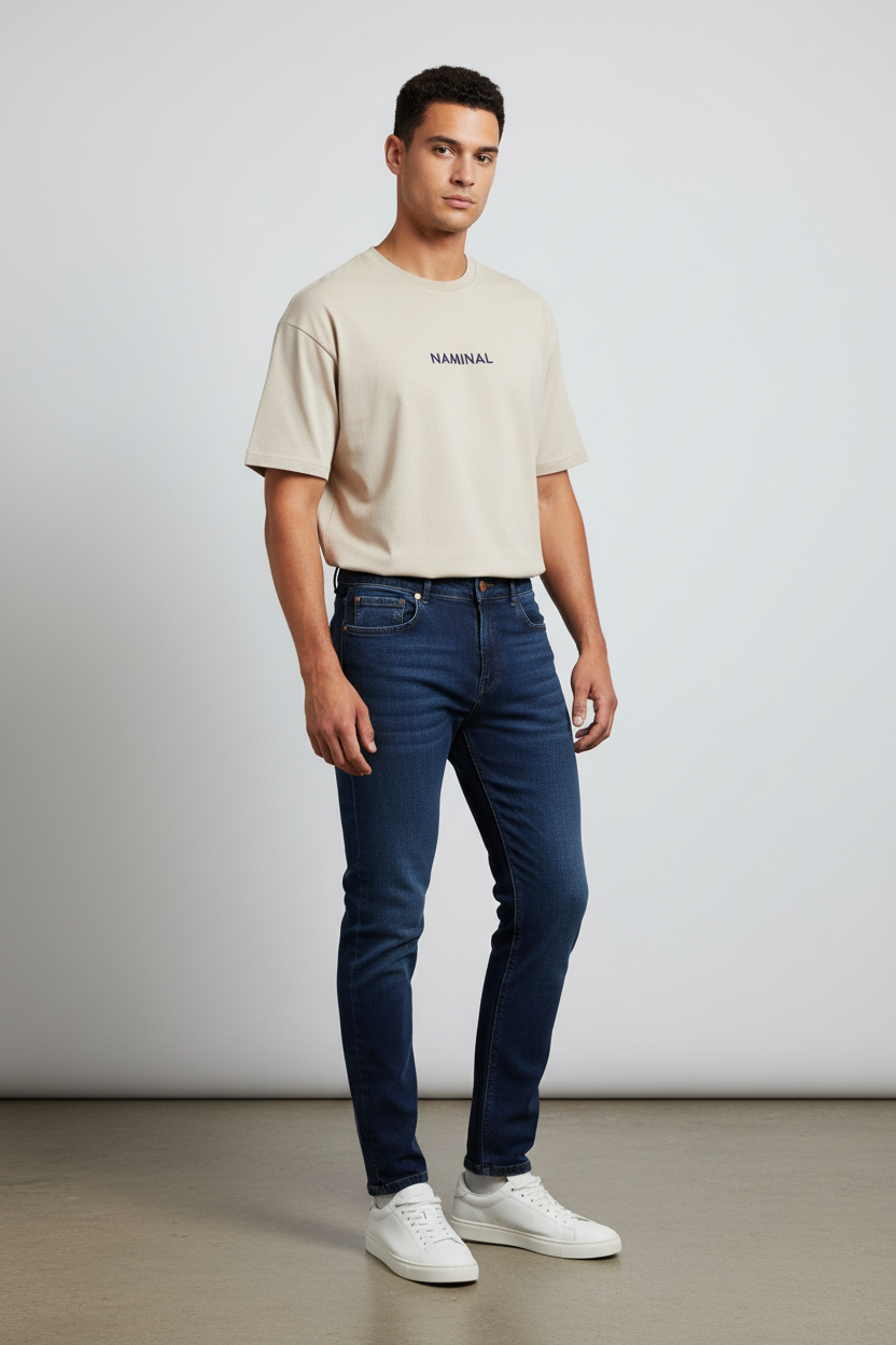 Naminal Denim Casual Pants (Straight) - Blue