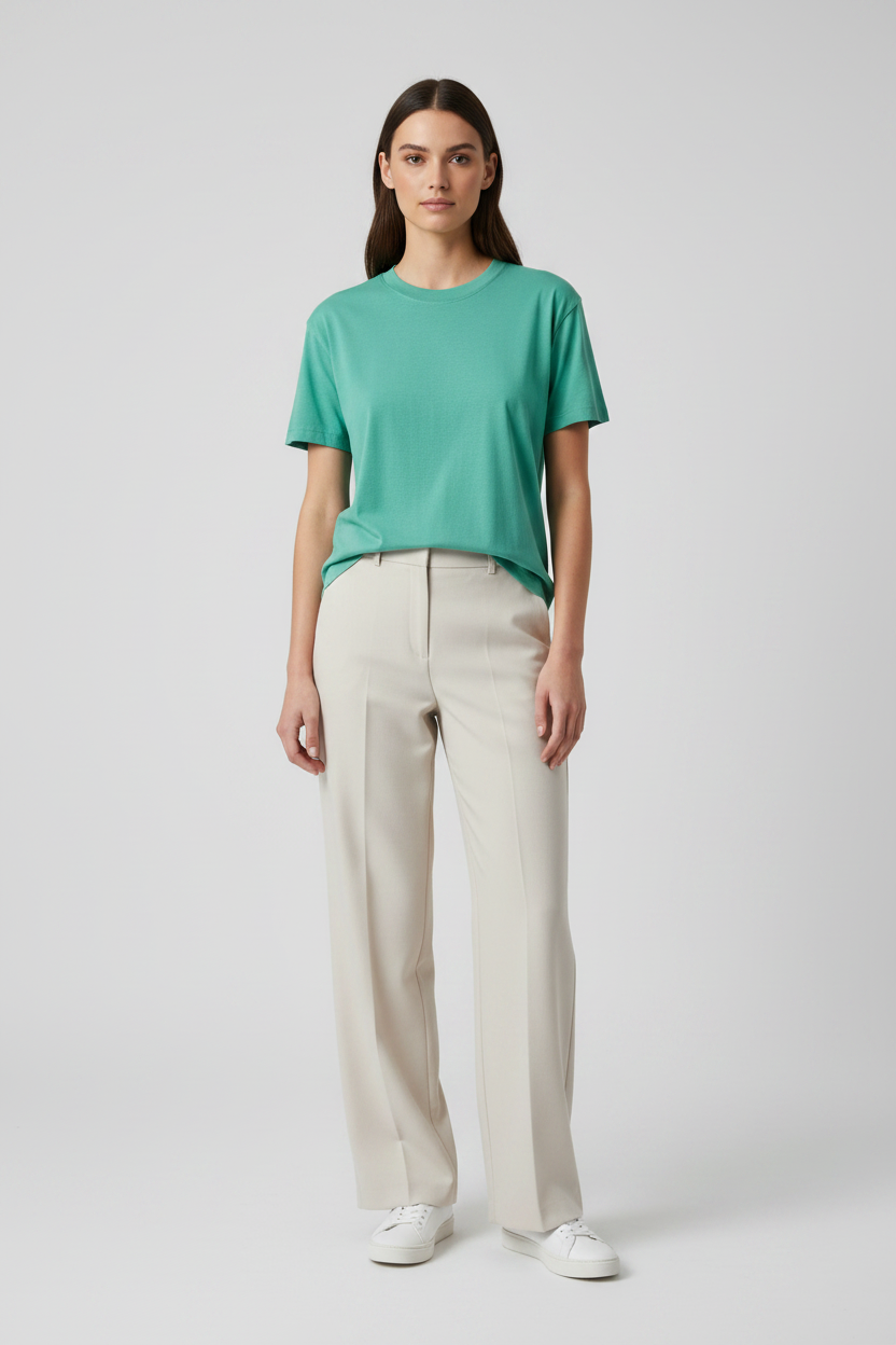 Naminal Basic R.Neck T-Shirt (Oversize) - Turquoise