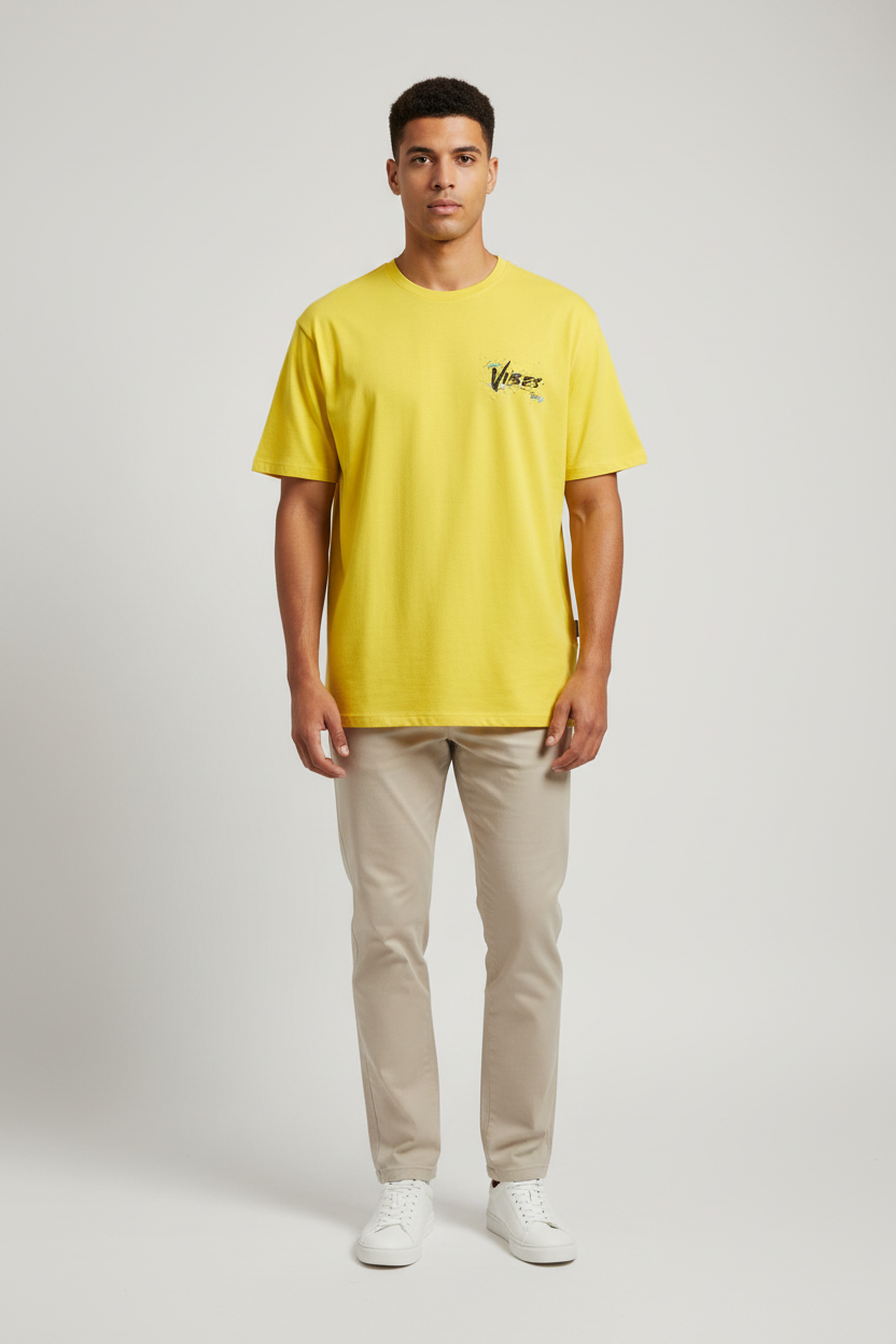 Naminal Graphic R.Neck T-Shirt (Regular) - Yellow