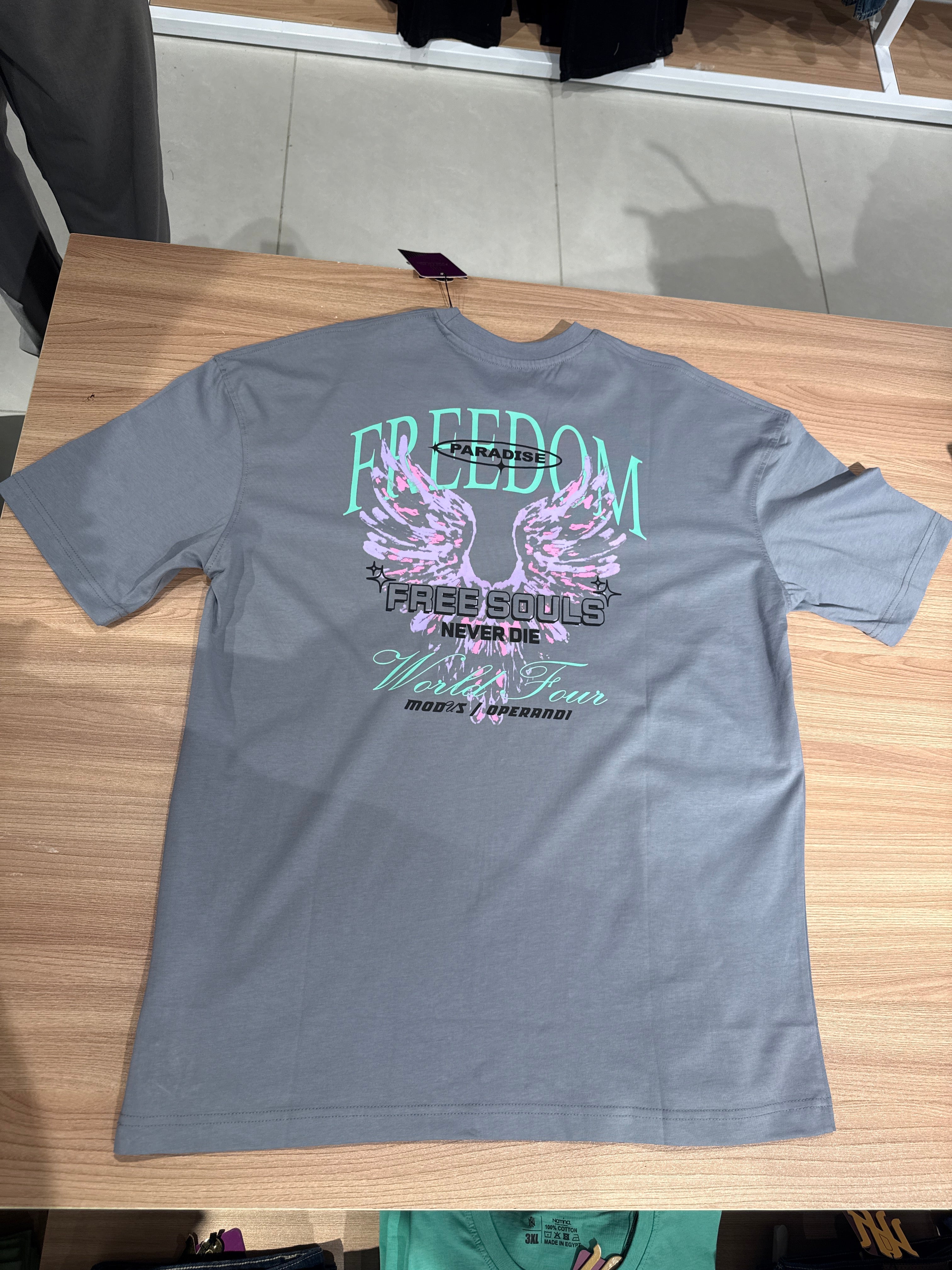 Naminal Graphic R.Neck T-Shirt (Oversize) - Gray