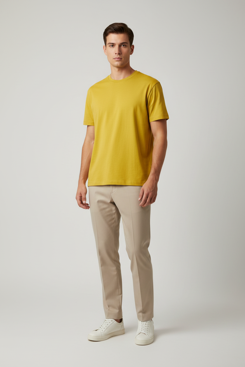 Naminal Basic R.Neck T-Shirt (Oversize) - Yellow