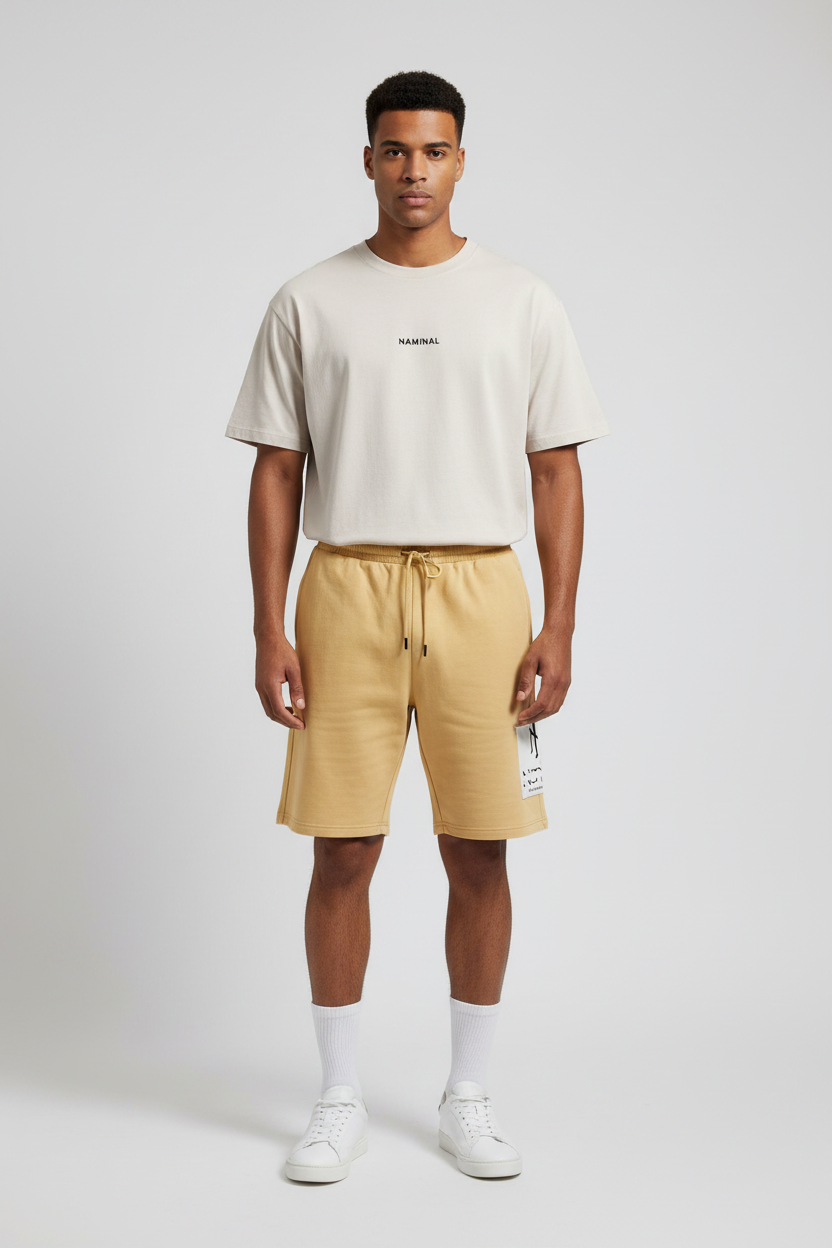 Naminal Print Capri Short (Regular) - Beige
