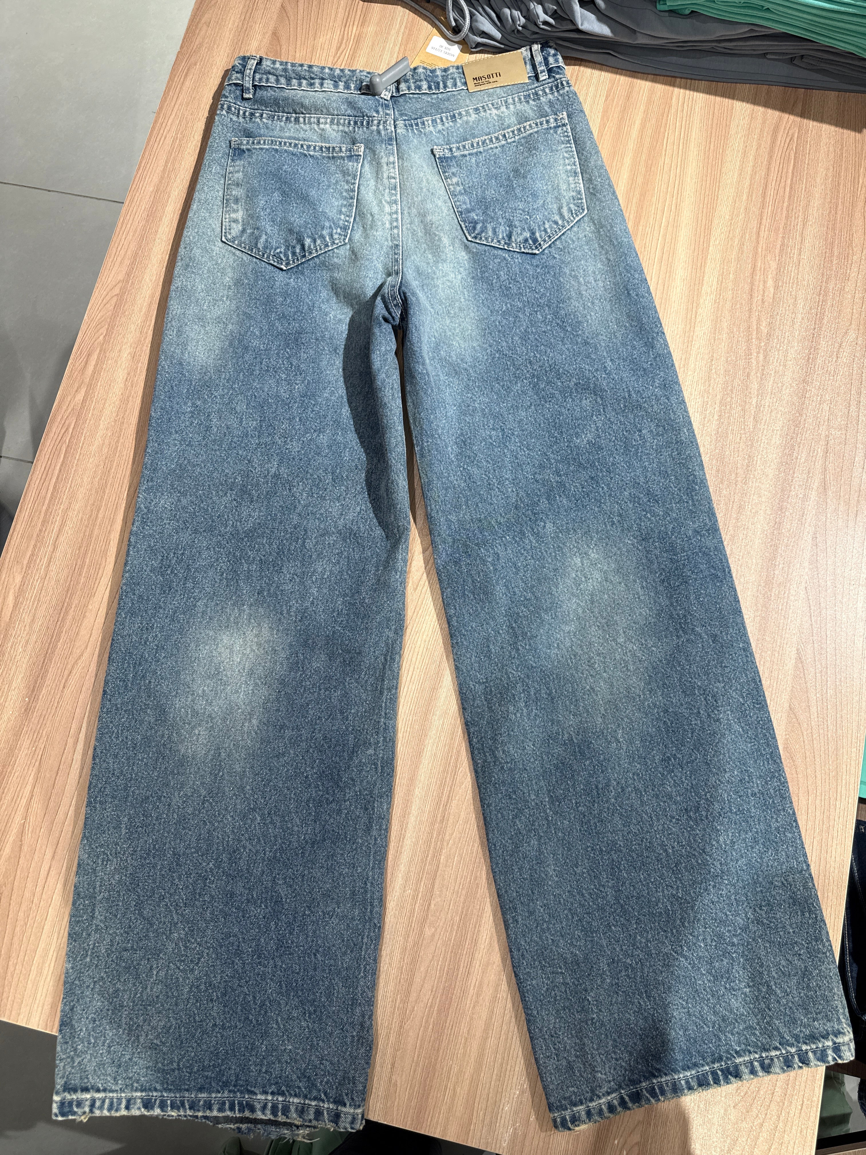 Naminal Denim Casual Pants (Wide Leg) - Dirty