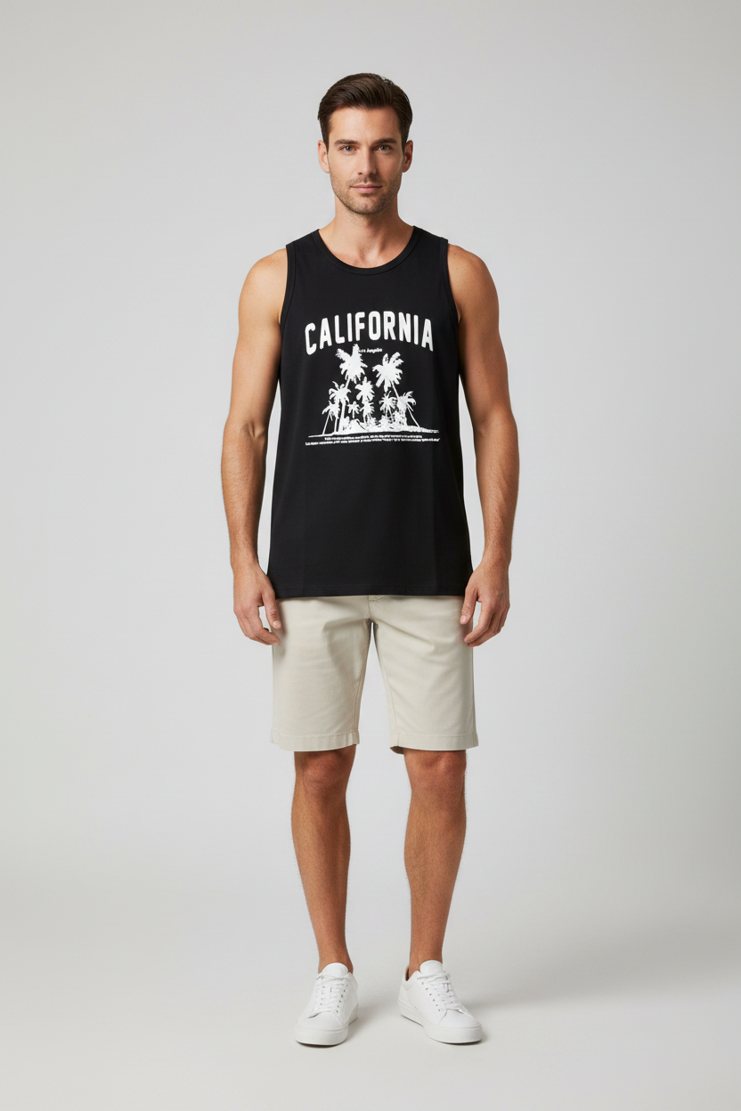 Naminal Graphic Cut Tanktop (Regular) - Black
