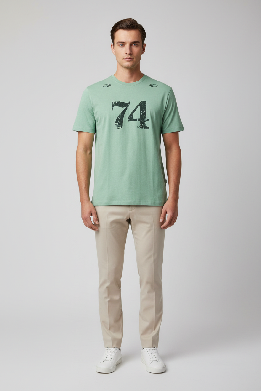 Naminal Print Casual T-Shirt (Regular) - Mint