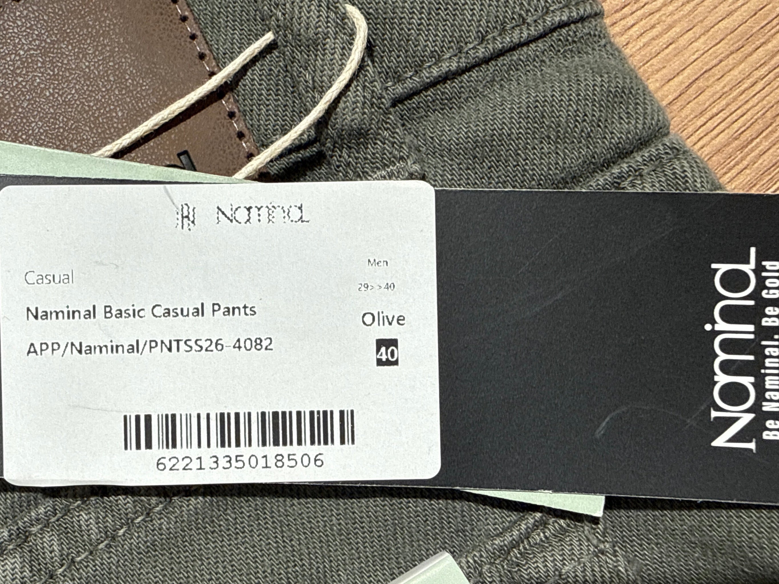 Naminal Basic Casual Pants (Regular) - Olive