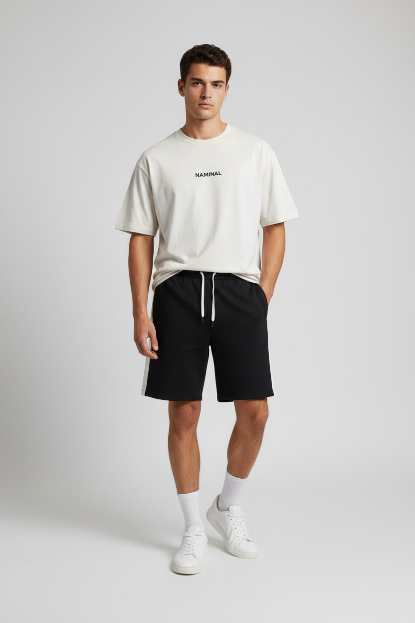 Naminal Crow Capri Short (Regular) - Black*White