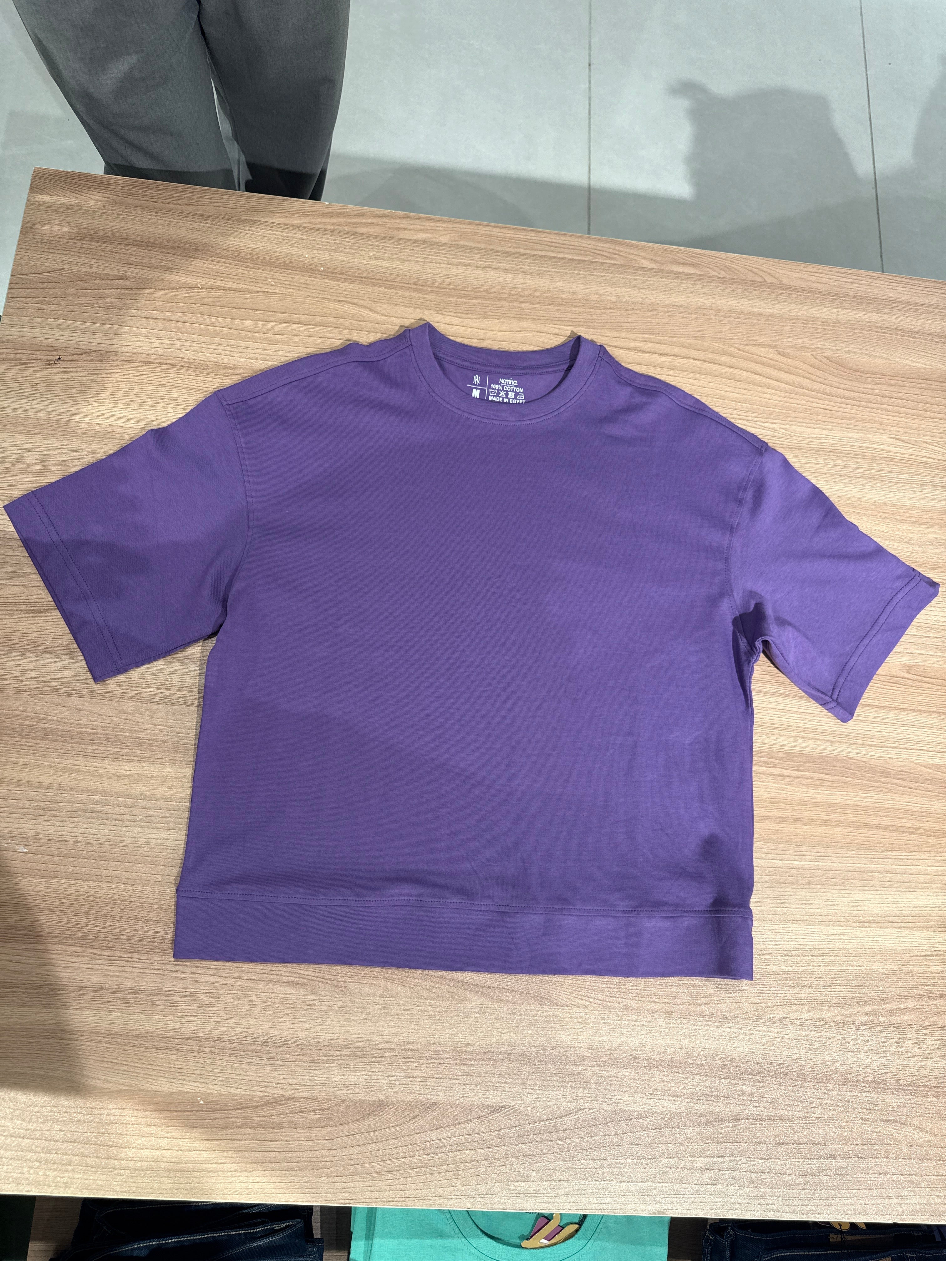 Naminal Basic R.Neck Crop-top (Relax) - L.Purple