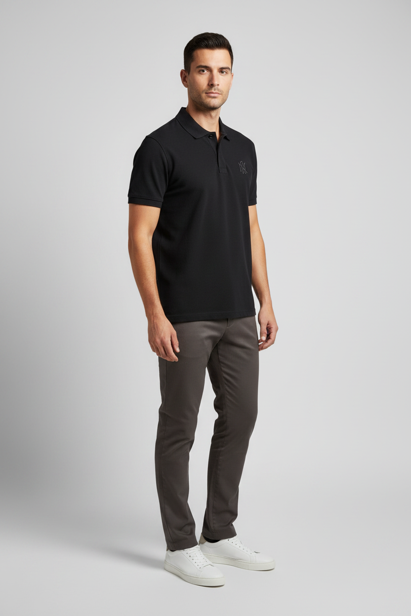 Naminal Basic Casual Polo (Regular) - Black