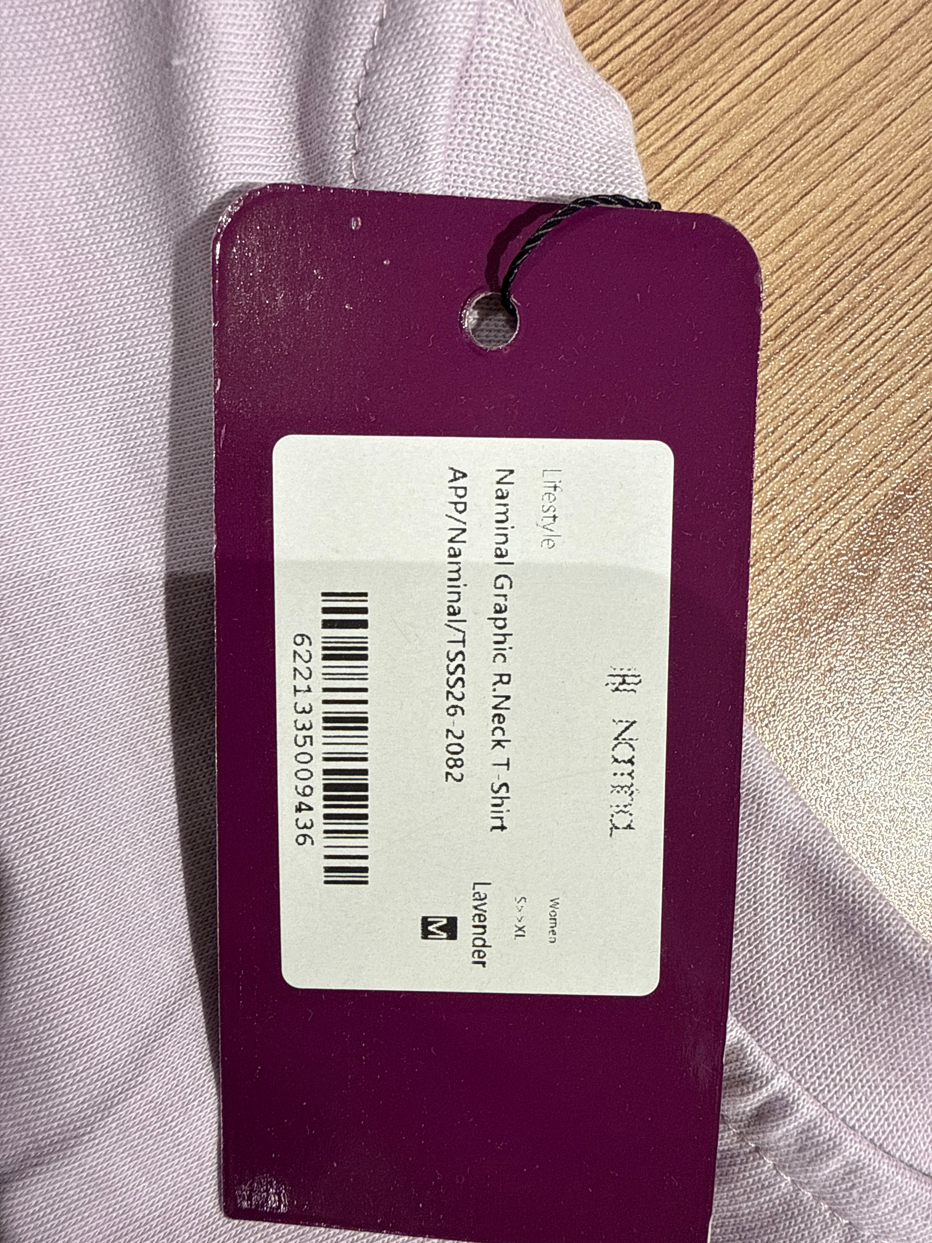 Naminal Graphic R.Neck T-Shirt (Oversize) - Lavender