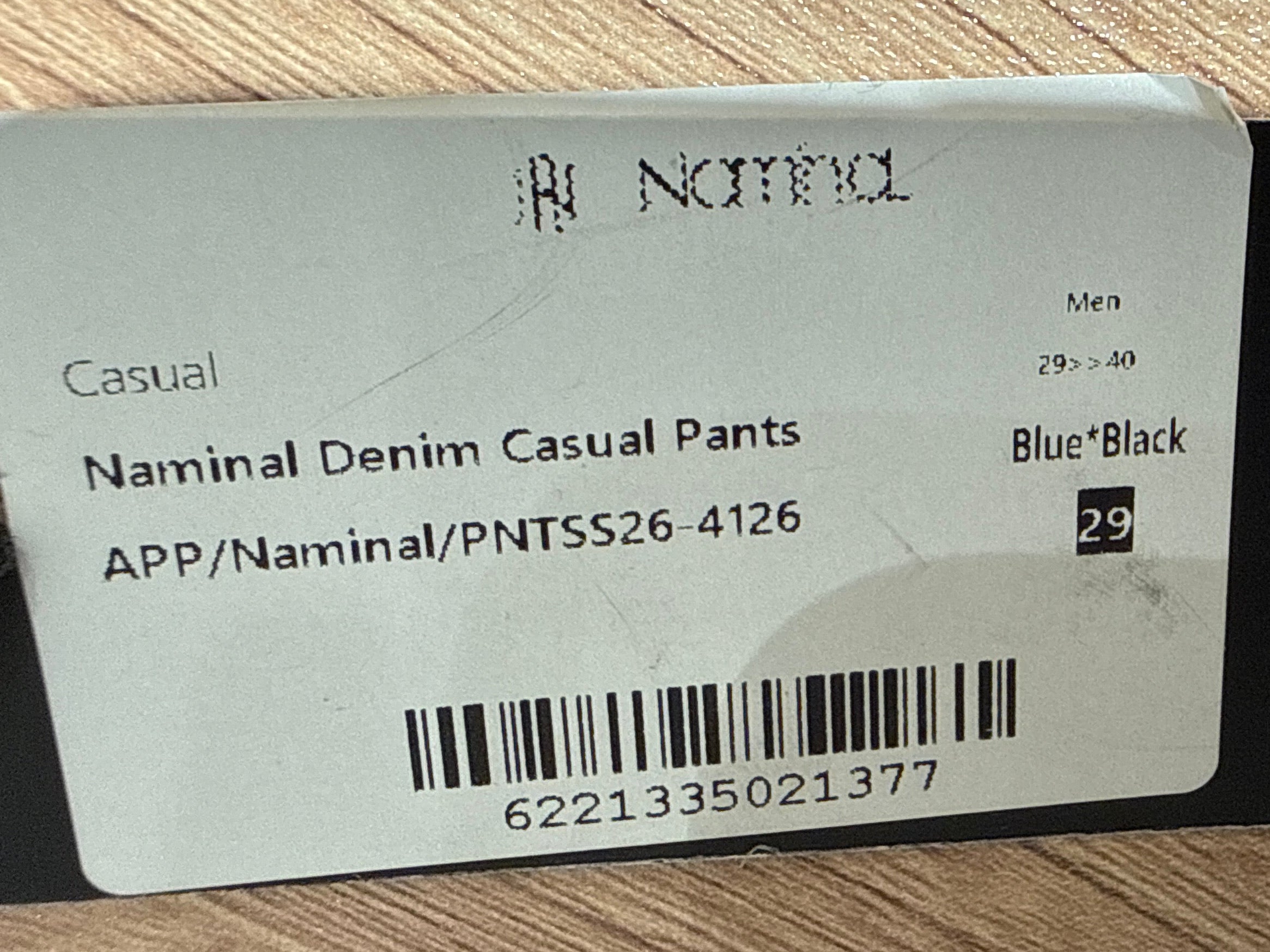 Naminal Denim Casual Pants (Straight) - Blue*Black