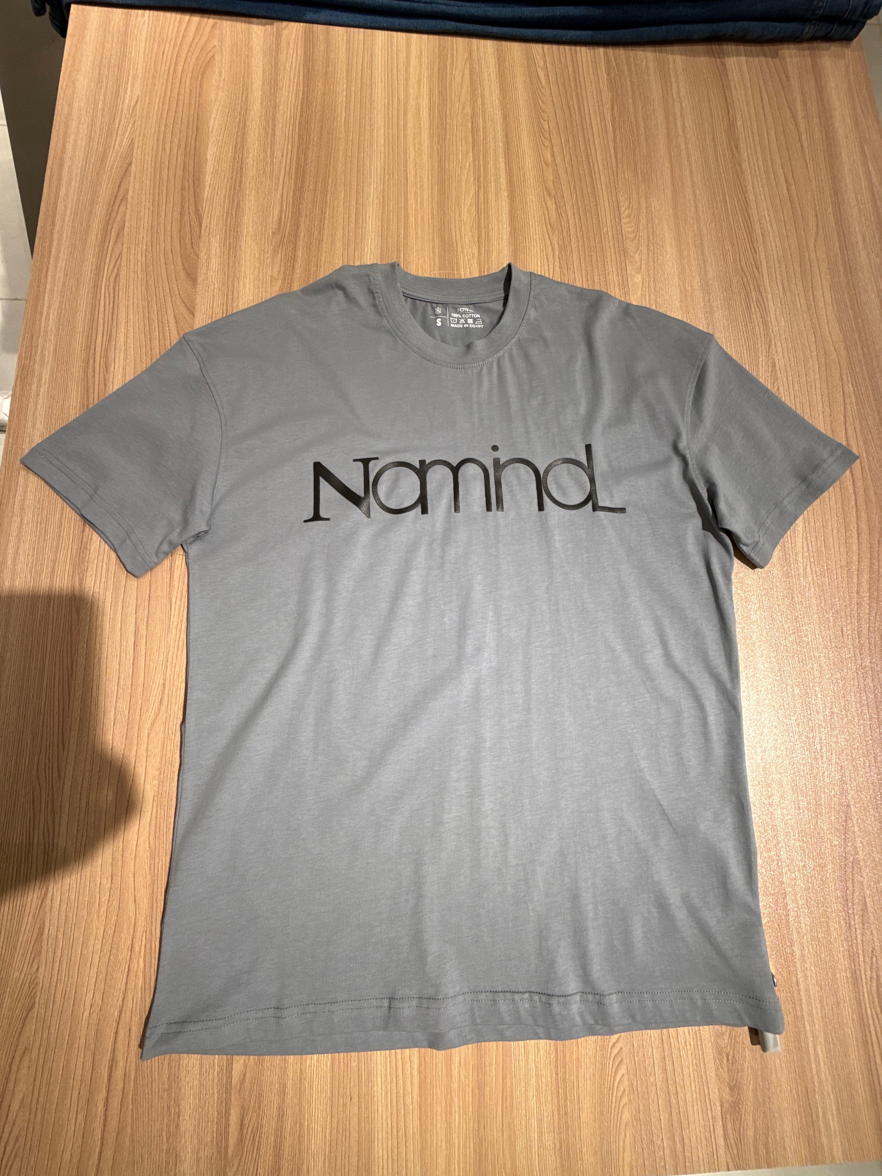 Naminal Print R.Neck Set (Oversize) - D.Grey*L.Grey